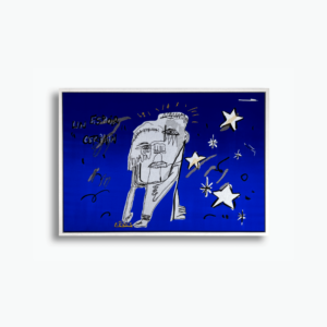Packshot de l'œuvre "Un certain espoir, 2022" de Jazzu, tirage unique brodé VANGART avec certificat d'authenticité. Dimensions 92x67 cm, signé à la main.