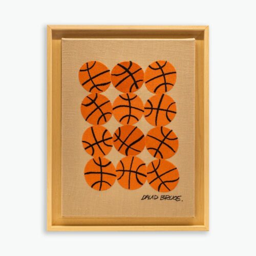 Œuvre 'Three Points' par David Bruce, 2022. Broderie VANGART sur toile en lin, 117 428 points de broderie. Dimensions H. 44 cm x L. 34 cm x 4 cm. Édition limitée à 8 exemplaires, signée avec certificat d’authenticité