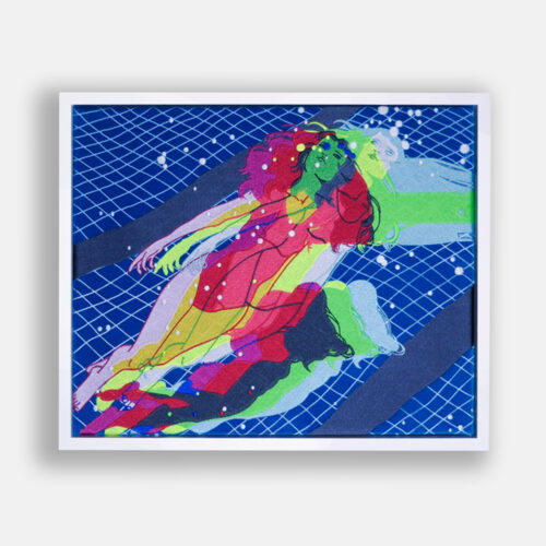 Breathing (Velours bleu foncé), 2023